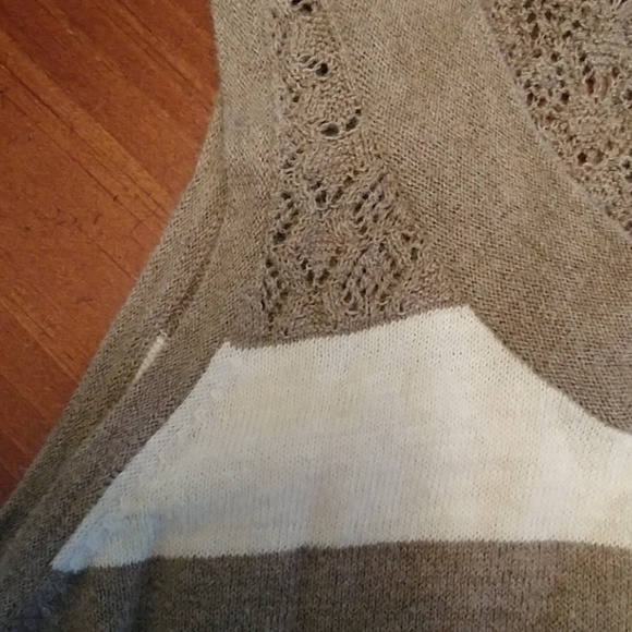 Gap Knit Tank in Brown/Cream Stripe Sz Small - Picture 3 of 4